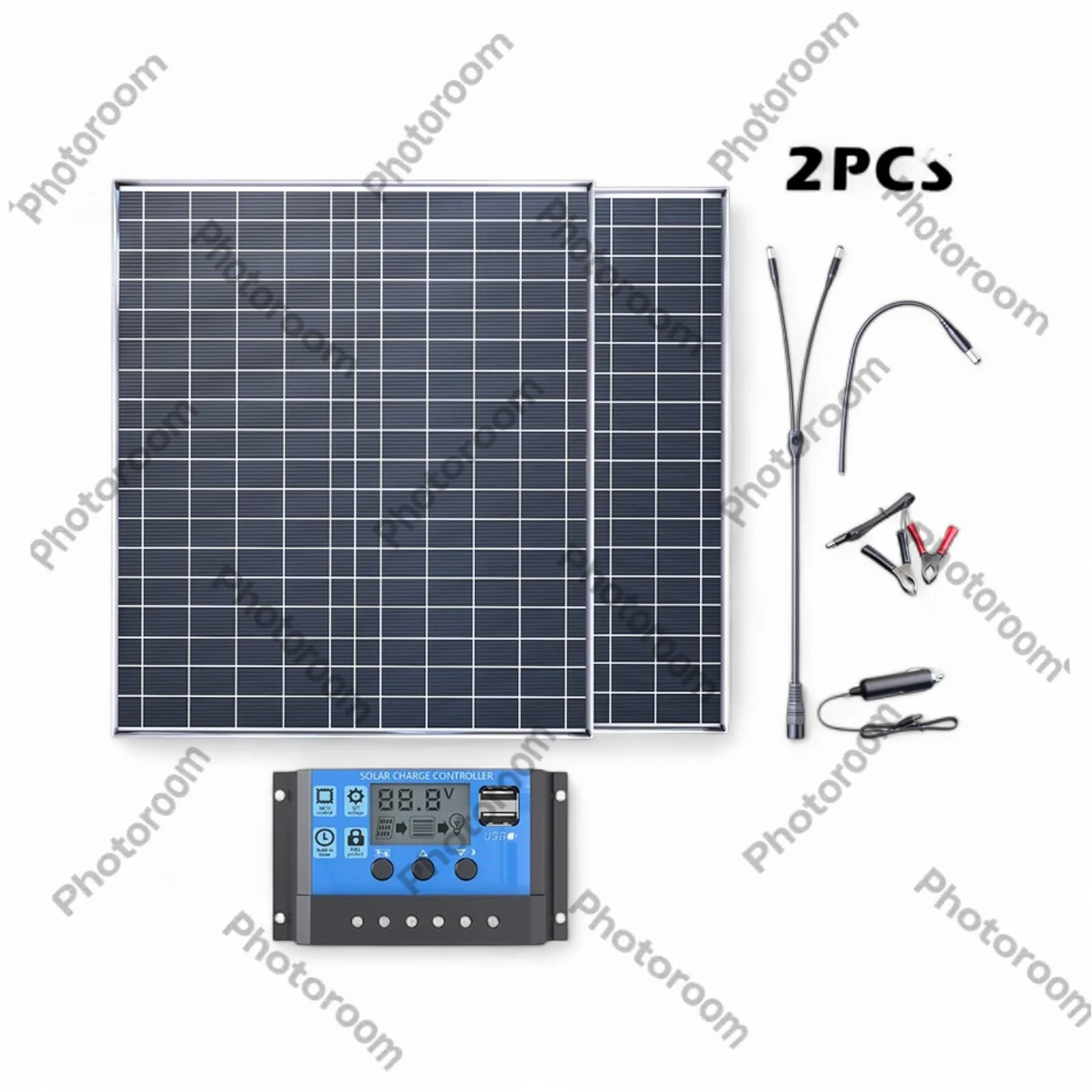 1000W 12V Solar Panel Kit with 100A Charge Controller
