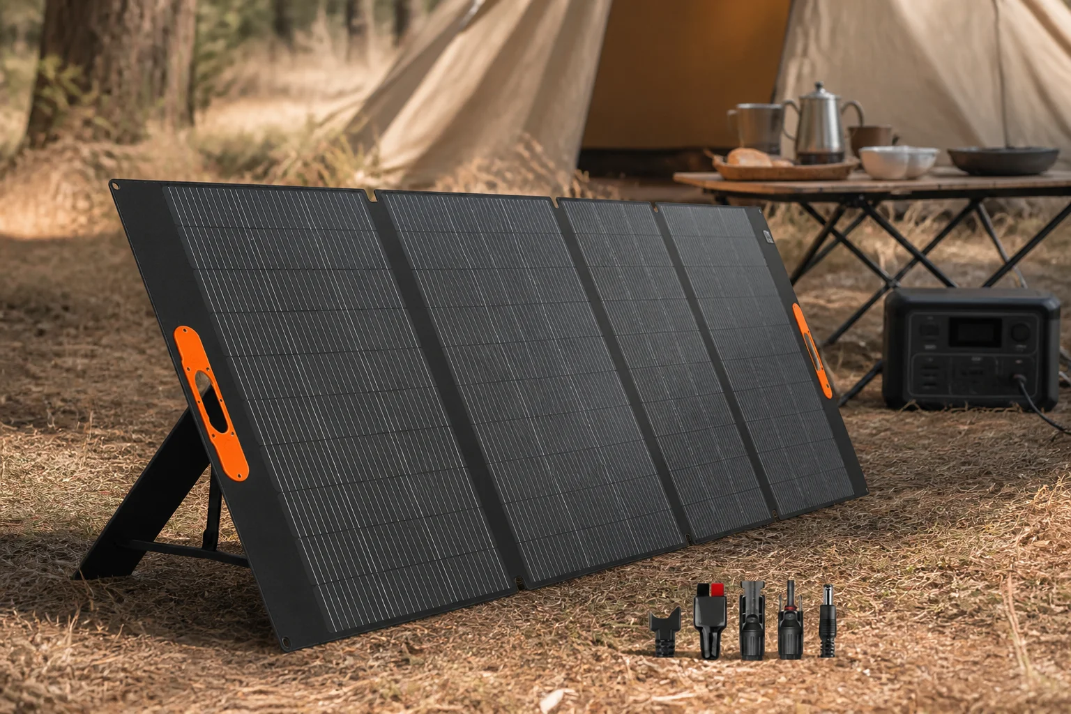 220W Portable Solar Panel with Foldable Design